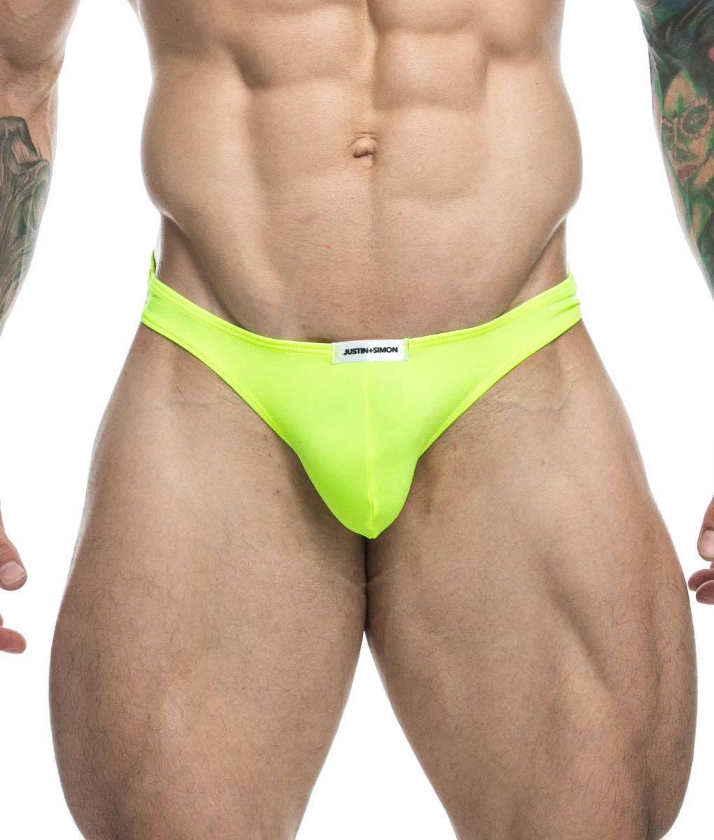 Justin + Simon Classic Mens Bikini - Neon Green
