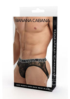 Banana Cabana Lace Nights Open Back Brief