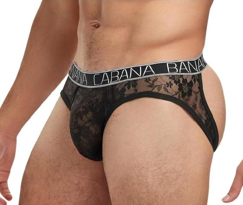 Banana Cabana Lace Nights Open Back Brief
