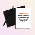Miracle You Got Engaged | Funny Engagement Greeting Card