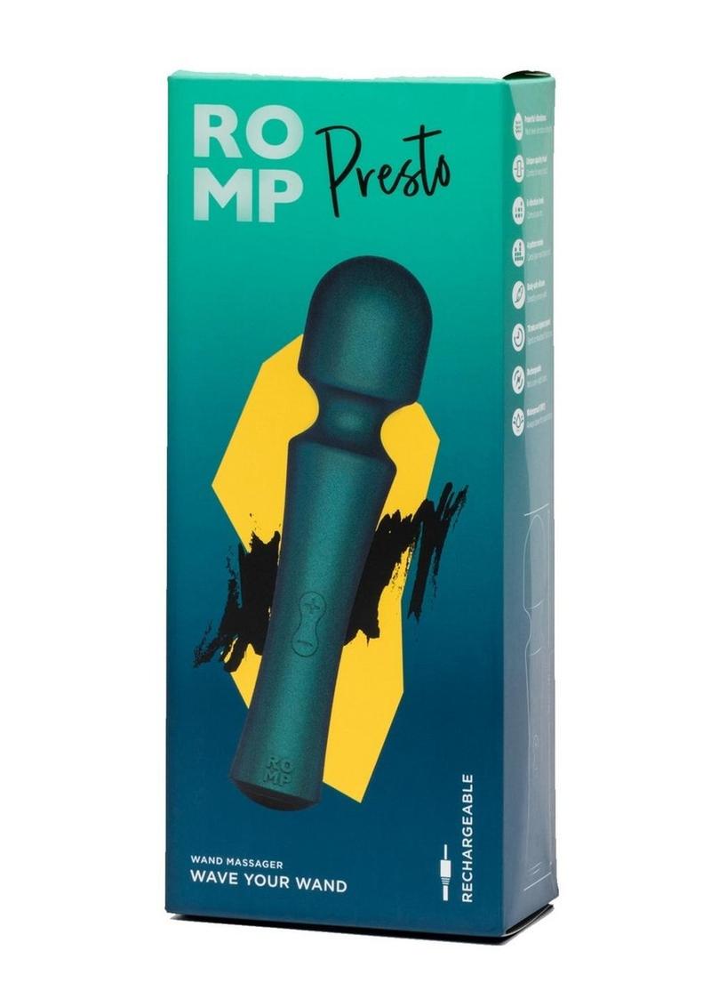 Romp Presto Rechargeable Silicone Wand - Teal