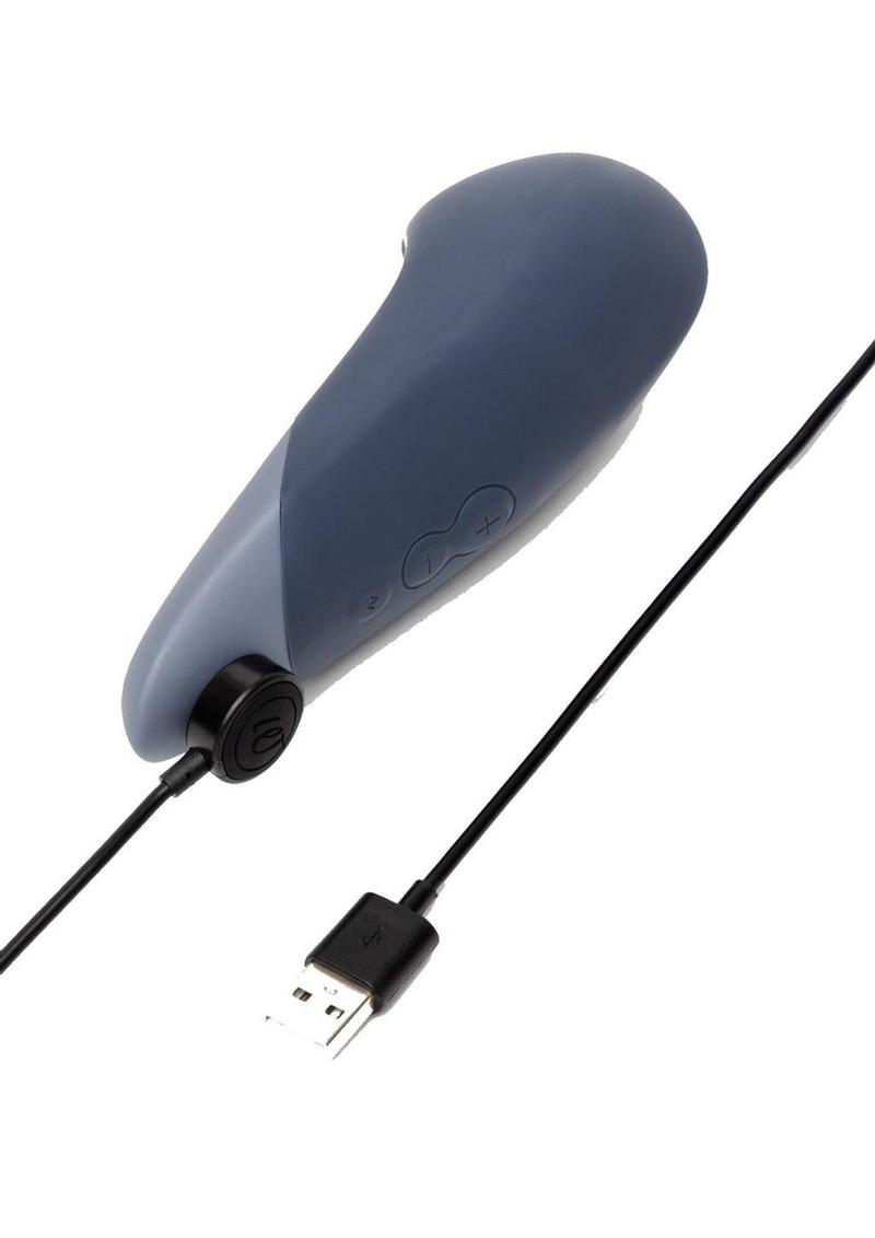 Womanizer Vibe Rechargeable Silicone Clitoral Vibrator - Dark Blue