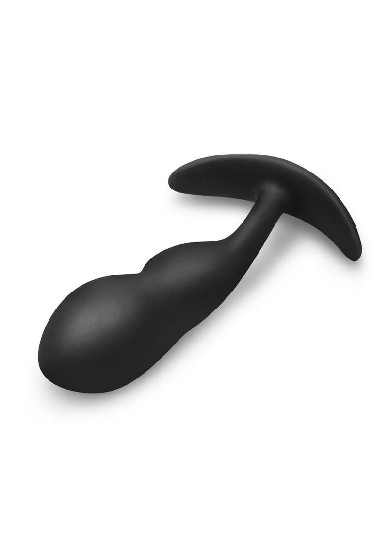B-Vibe P-Spot Rechargeable Silicone Snug Plug with Remote Control 145g - Black