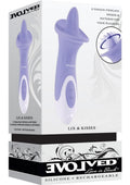 Lix & Kisses Rechargeable Silicone Clitoral Stimulator - Purple/White