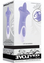 Lix & Kisses Rechargeable Silicone Clitoral Stimulator - Purple/White