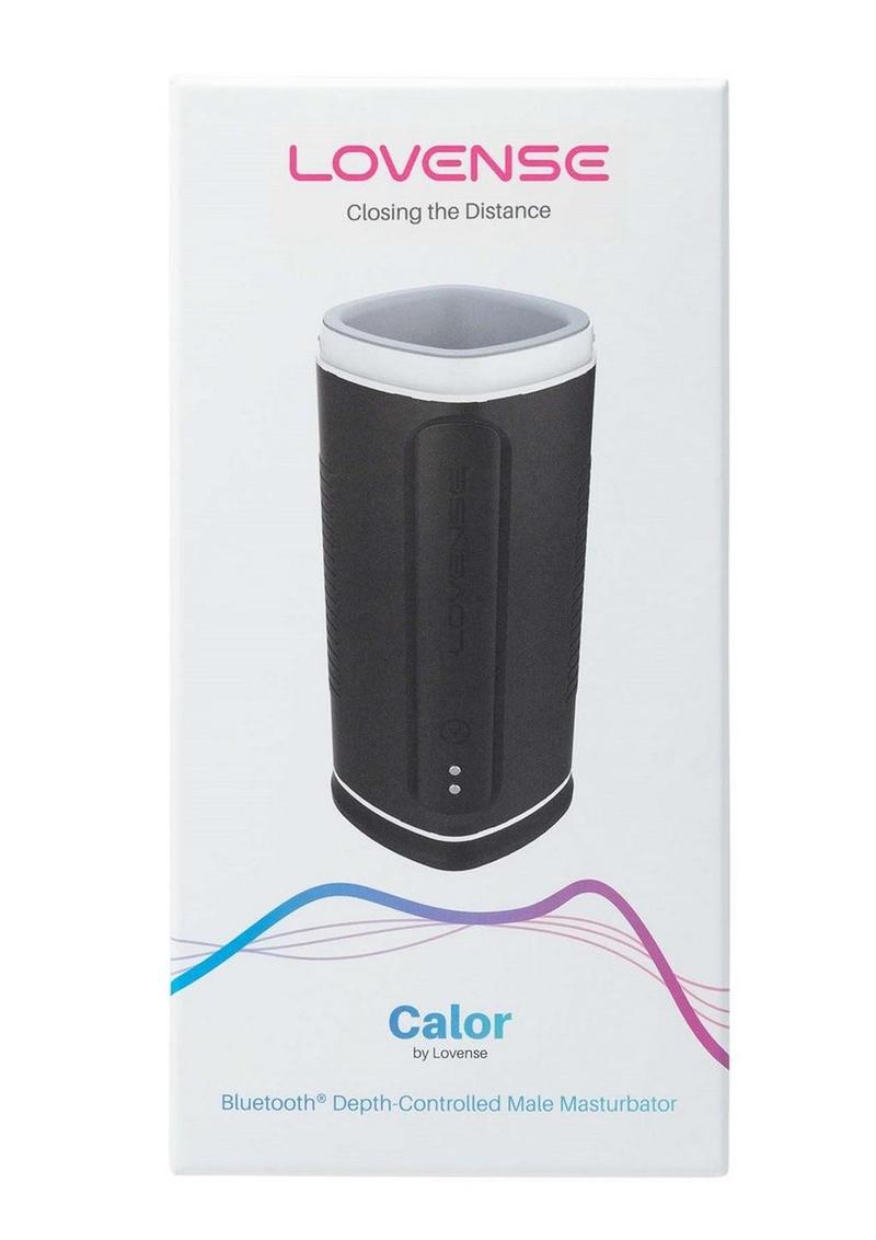 Lovense Calor Rechargeable Bluetooth Stroker with Remote Control - Black