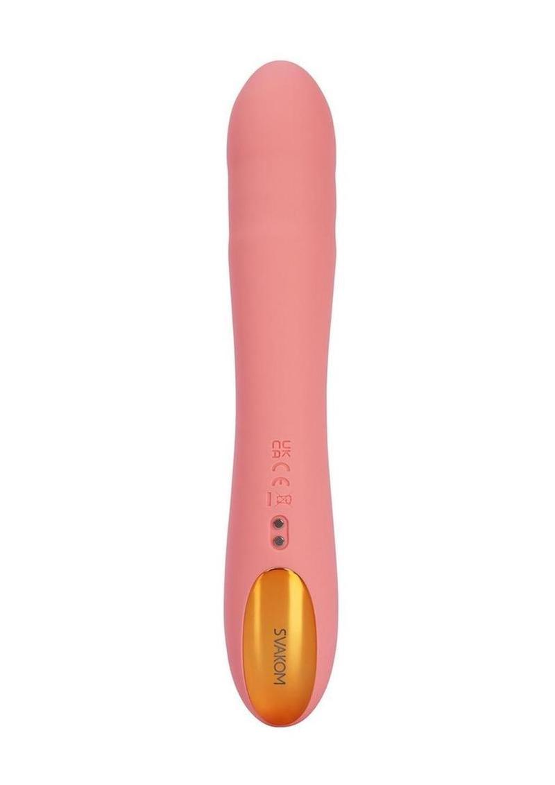 Svakom Ava Neo Rechargeable Silicone Vibrator with Remote Control - Peach Pink