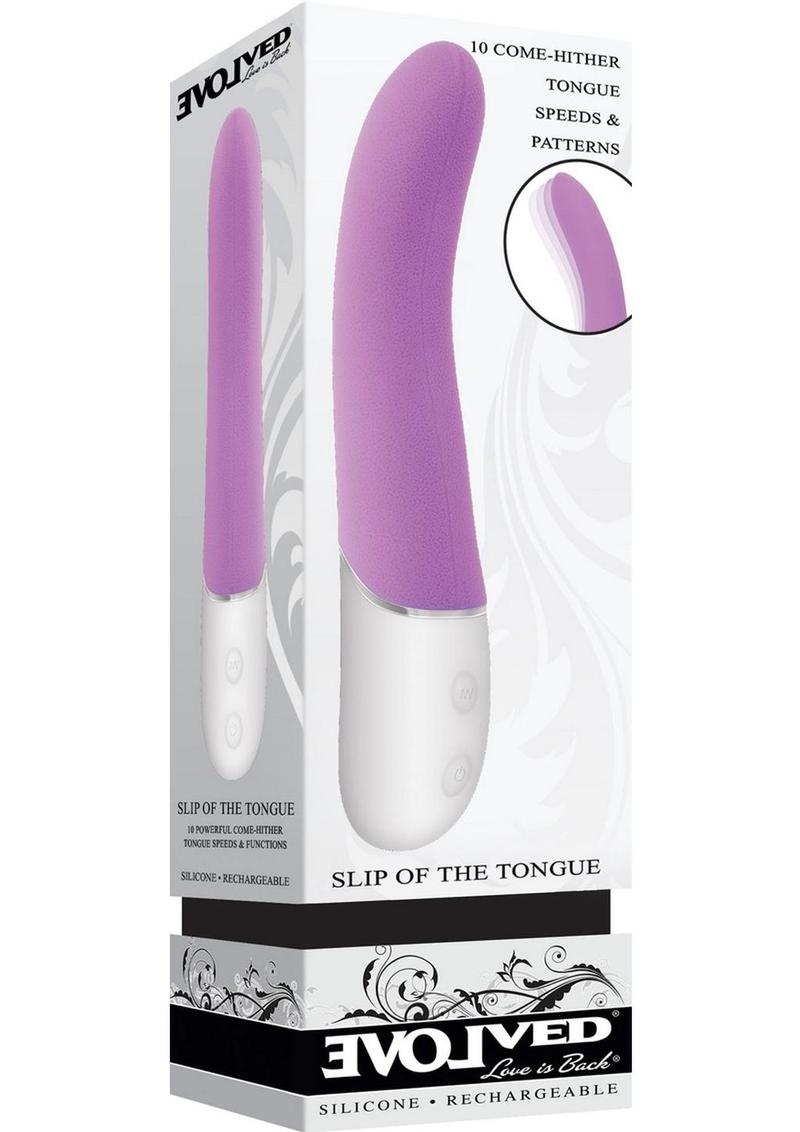 Slip of the Tongue Rechargeable Silicone Vibrator - Pink/White