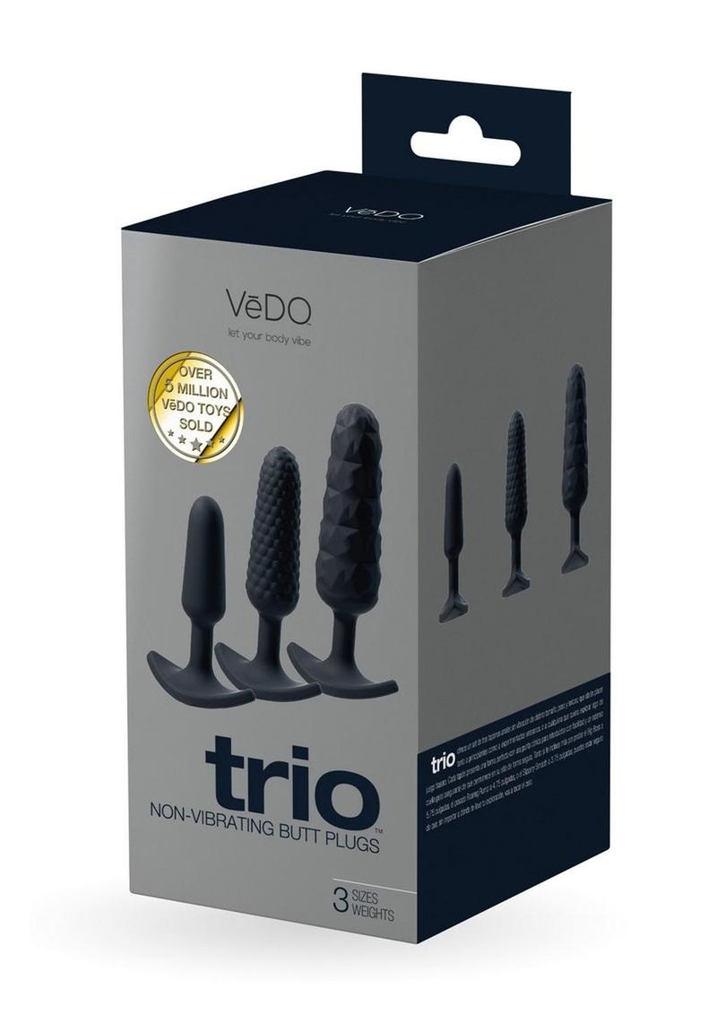 VeDO Trio Silicone Anal Plug Set - Black