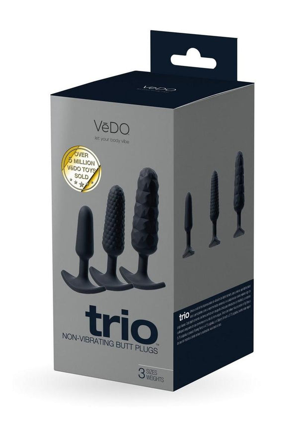 VeDO Trio Silicone Anal Plug Set - Black
