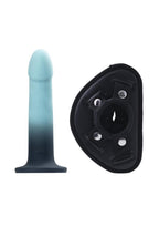 VeDO Duo Silicone Dildo with Harness - Turquoise