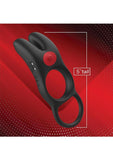 Red Dot Silicone Rechargeable Vibrating Cock Ring V1