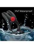 Red Dot Silicone Rechargeable Vibrating Cock Ring V1