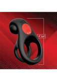 Red Dot Silicone Rechargeable Vibrating Cock Ring V2