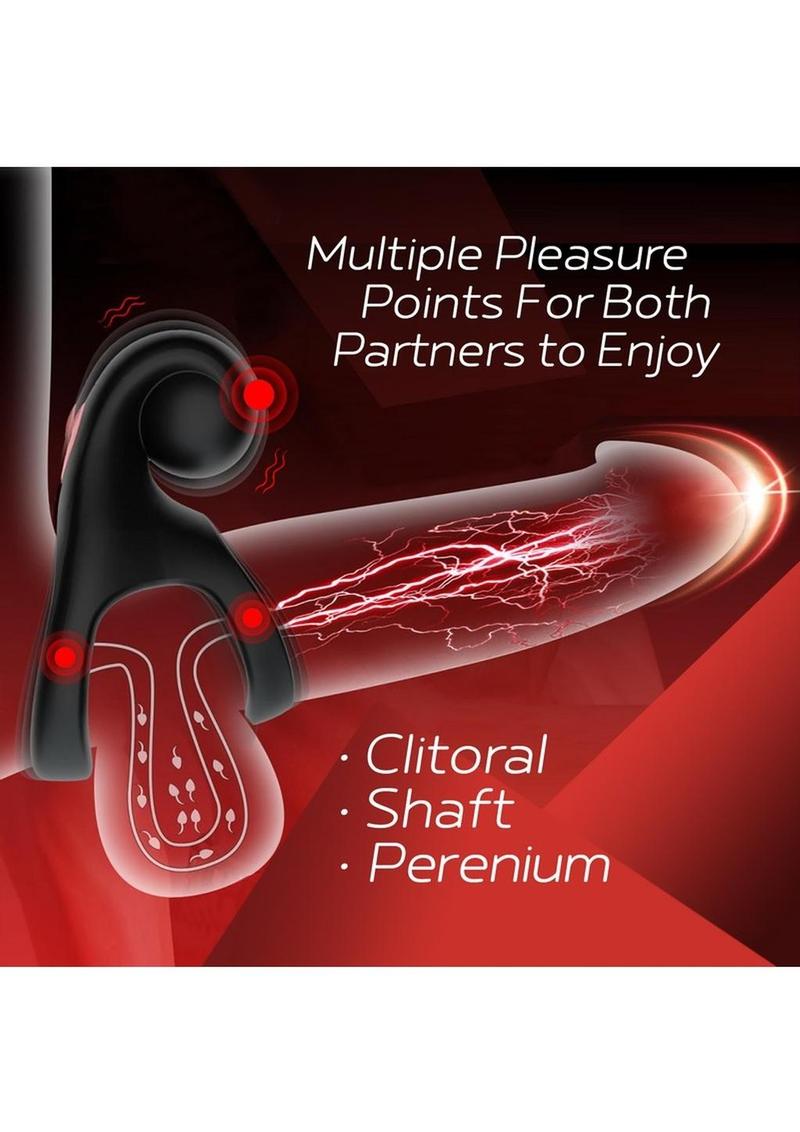 Red Dot Silicone Rechargeable Vibrating Cock Ring V2
