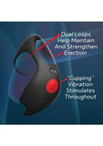 Red Dot Silicone Rechargeable Vibrating Cock Ring V3