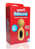 Screaming O Rebound Rechargeable Silicone Compact Power Wand - Bumblebee Yellow
