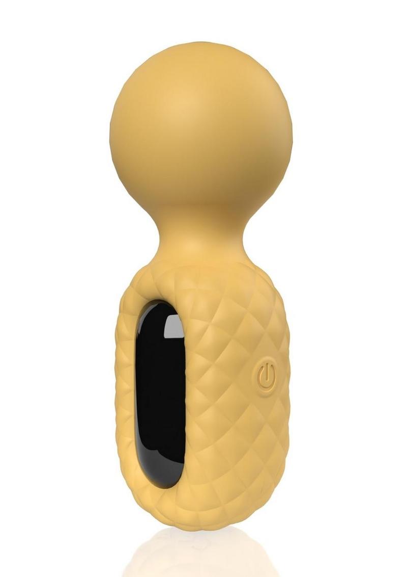 Screaming O Rebound Rechargeable Silicone Compact Power Wand - Bumblebee Yellow
