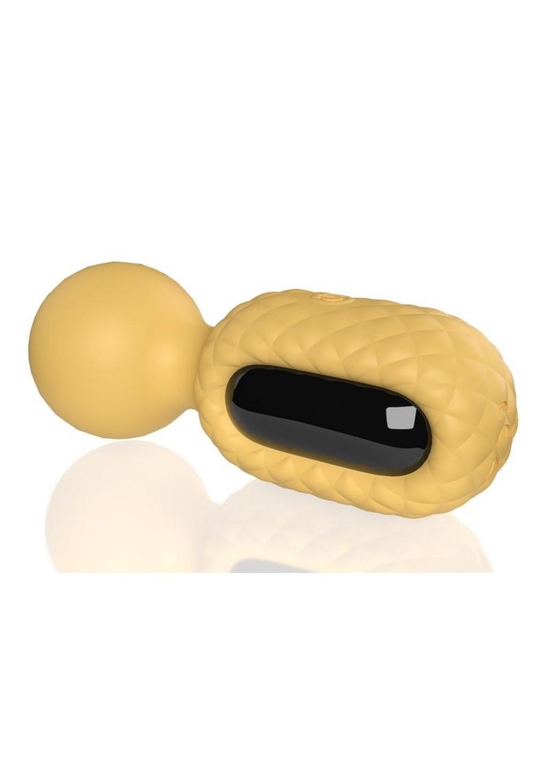 Screaming O Rebound Rechargeable Silicone Compact Power Wand - Bumblebee Yellow