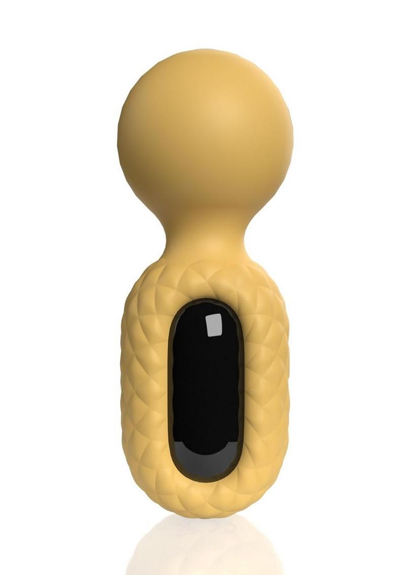 Screaming O Rebound Rechargeable Silicone Compact Power Wand - Bumblebee Yellow