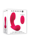 Gender X All About The Bass Rechargeable Silicone Vibrator with Remote Control - Red
