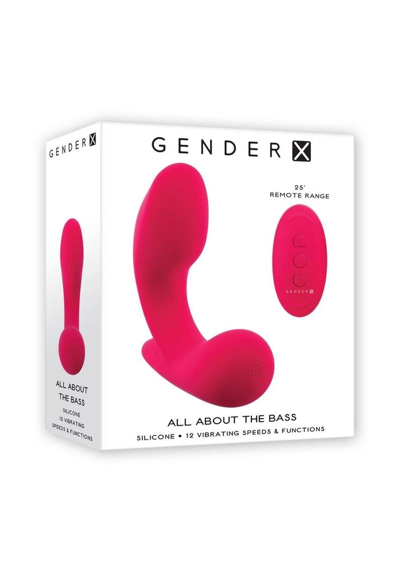 Gender X All About The Bass Rechargeable Silicone Vibrator with Remote Control - Red
