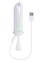 Playboy Orgasmic Fantasy Rechargeable Silicone Bullet - White/Purple