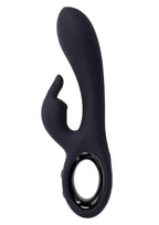 Playboy Late Night Bunny Rechargeable Silicone Rabbit Vibrator - Black