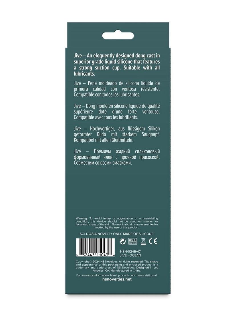 Lust-N-Dreams Jive Silicone Flexible Dildo with Suction Cup - Teal