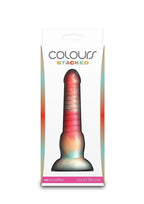 Colours Stacked Silicone Dildo 6in - Red/Gold