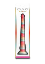 Colours Stacked Silicone Dildo 12in - Red/Gold