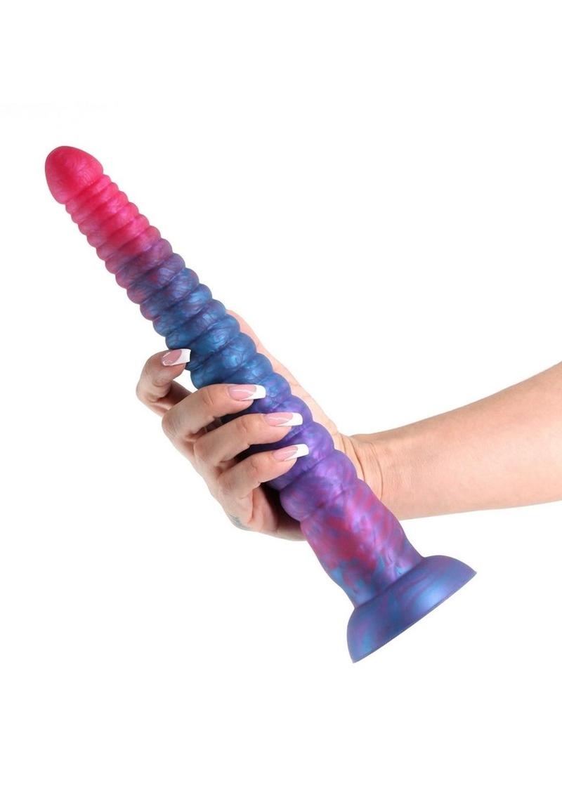 Colours Stacked Silicone Dildo 12in - Pink/Blue