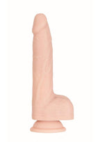 Naked Addiction Maximum Thrusting & Vibrating Rechargeable Silicone Dong with Remote Control 8.5in - Vanilla