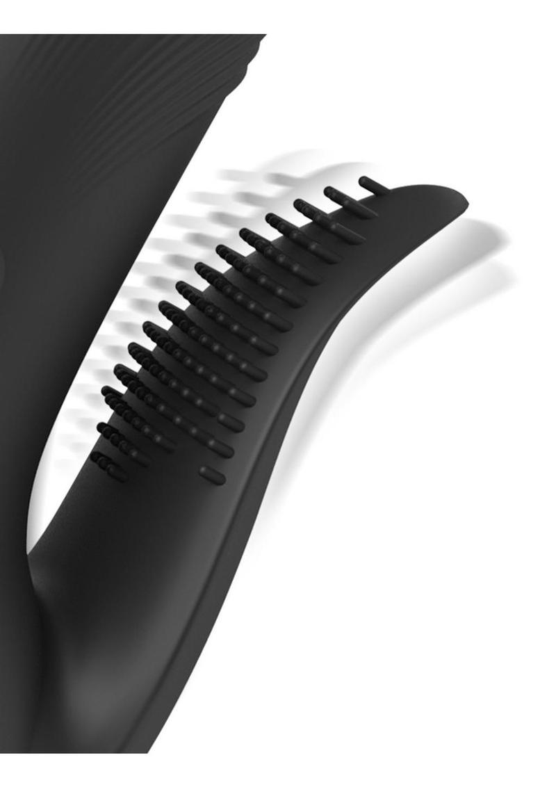 Fetish Fantasy Series Pogo Thruster Rechargeable Silicone Rabbit Vibrator - Black