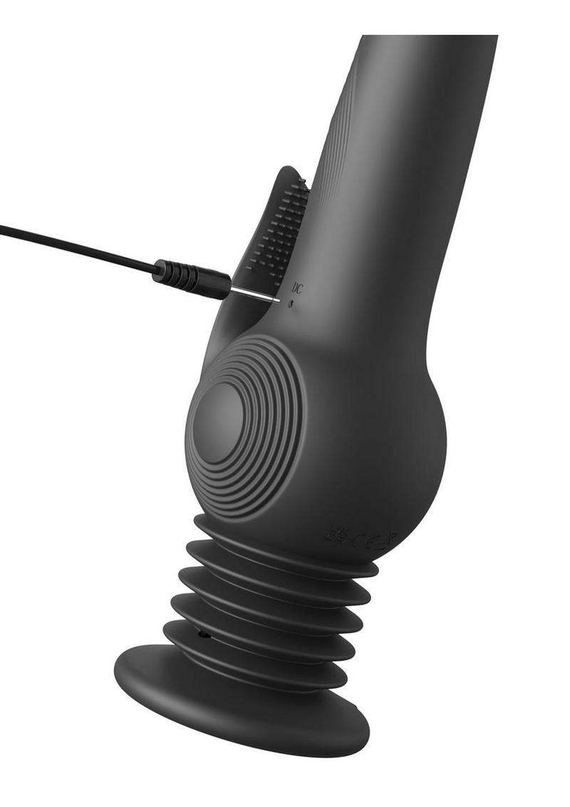 Fetish Fantasy Series Pogo Thruster Rechargeable Silicone Rabbit Vibrator - Black