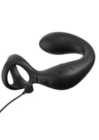 Anal Fantasy Elite Ass-Gasm Taint-Alizer Rechargeable Silicone Prostate Stimulator with Remote Control - Black