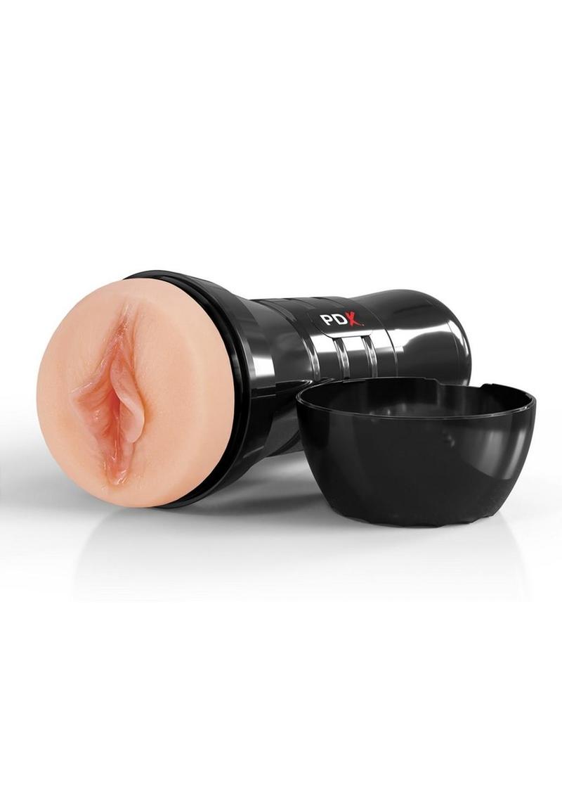 PDX Extreme Wet Pussies Super Luscious Lips XXL Self Lubricating Stroker - Vanilla