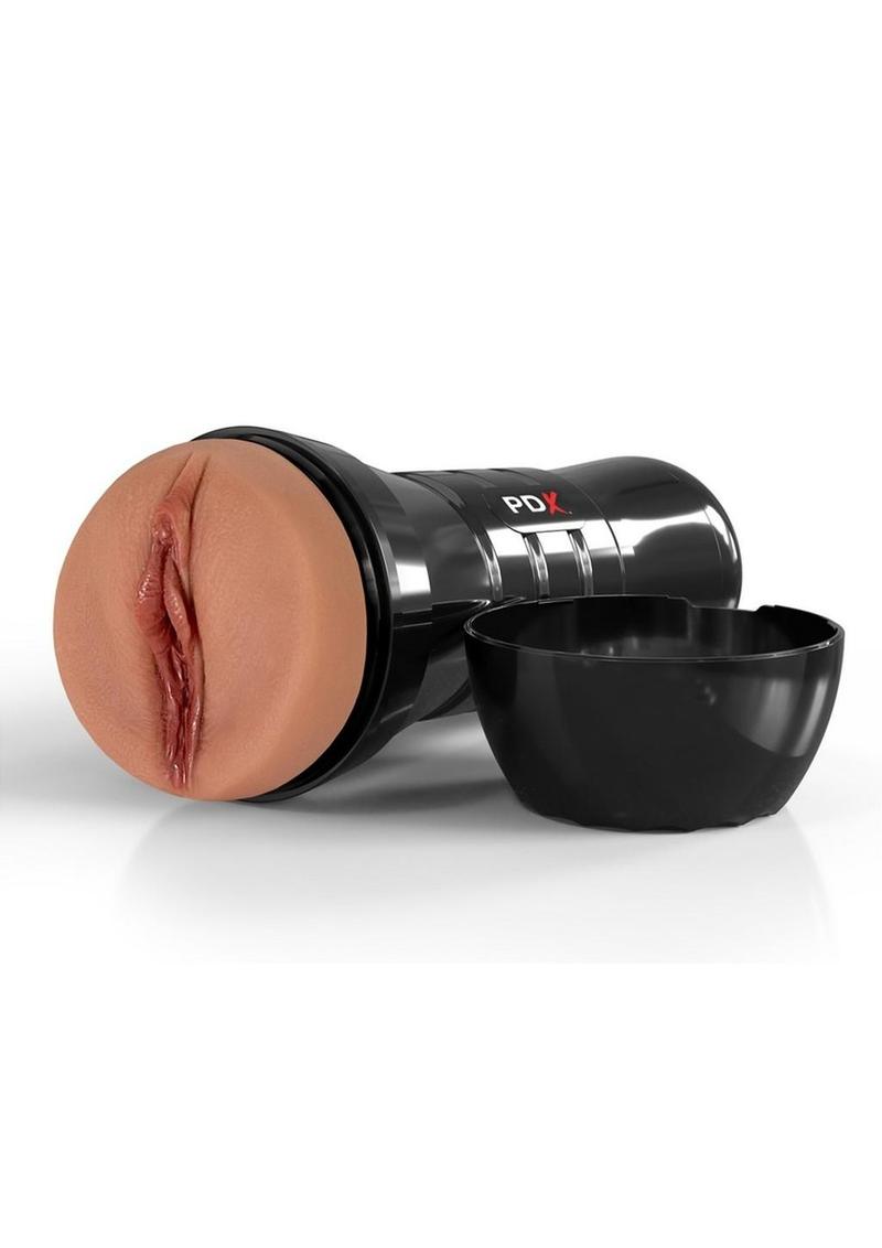 PDX Extreme Wet Pussies Super Juicy Snatch XXL Self Lubricating Stroker - Caramel