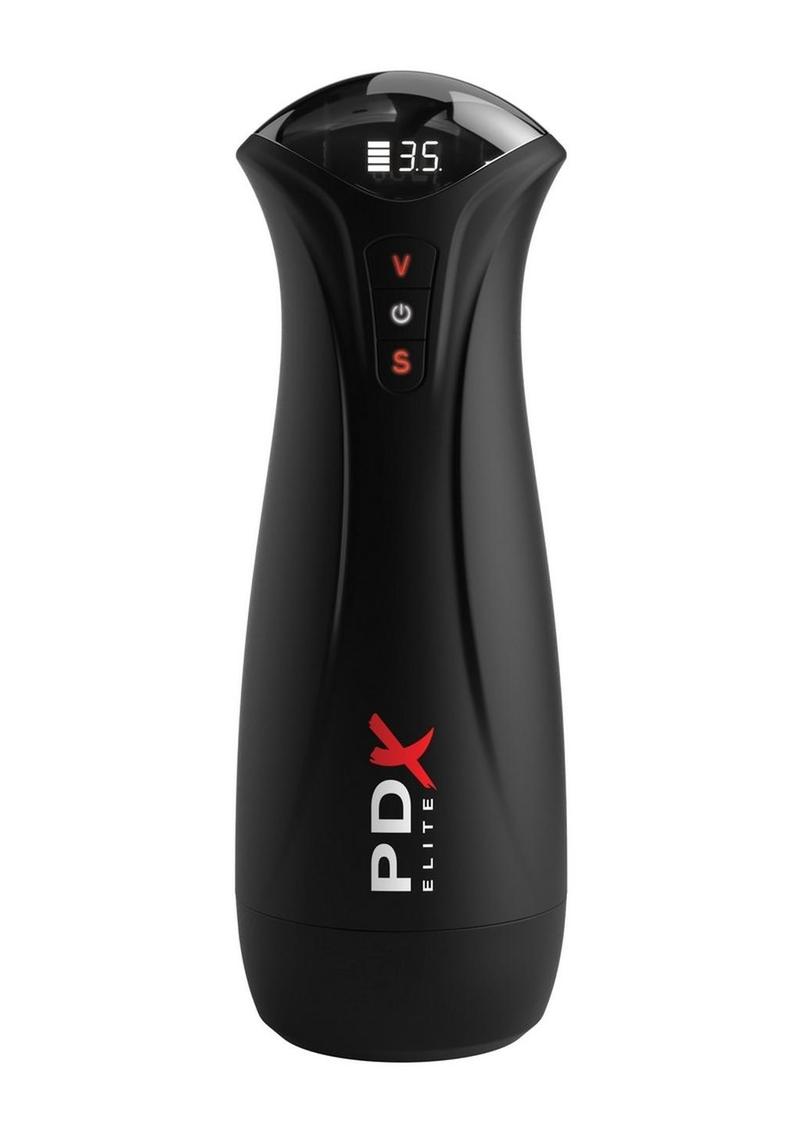 PDX Elite Fap-Gasm Rechargeable Male Masturbator - Black/Frosted