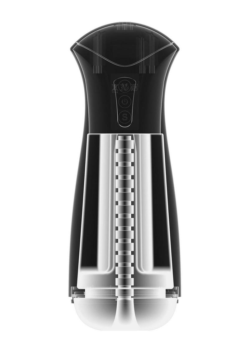 PDX Elite Fap-Gasm Rechargeable Male Masturbator - Black/Frosted