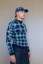Henrik Vibskov DUSK KNITTED BLOUSE - BLACK SHIBORI CHECKS
