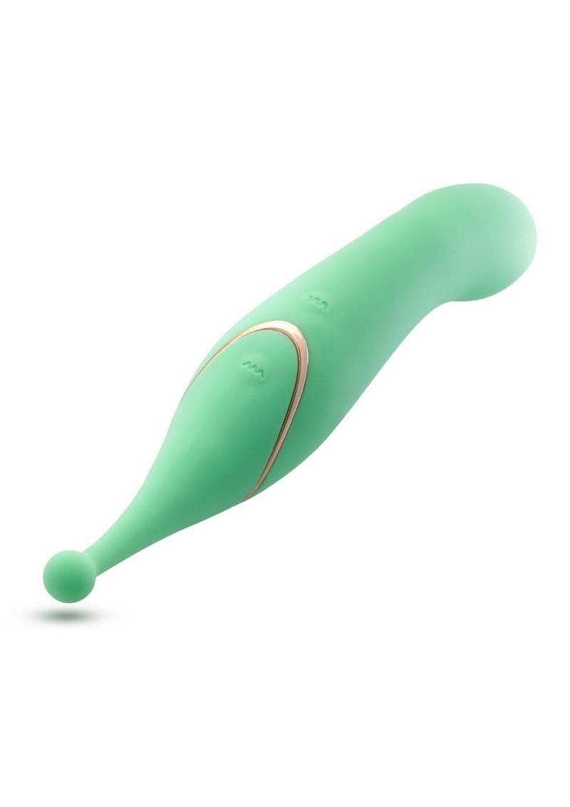 Blush Collection Stella Rechargeable Silicone Dual End Vibrator - Green