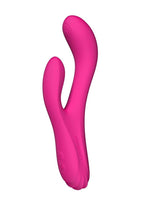Lovense OSCI 3 Rechargeable Silicone Warming G-Spot Vibrator With Clitoral Stimulator - Pink