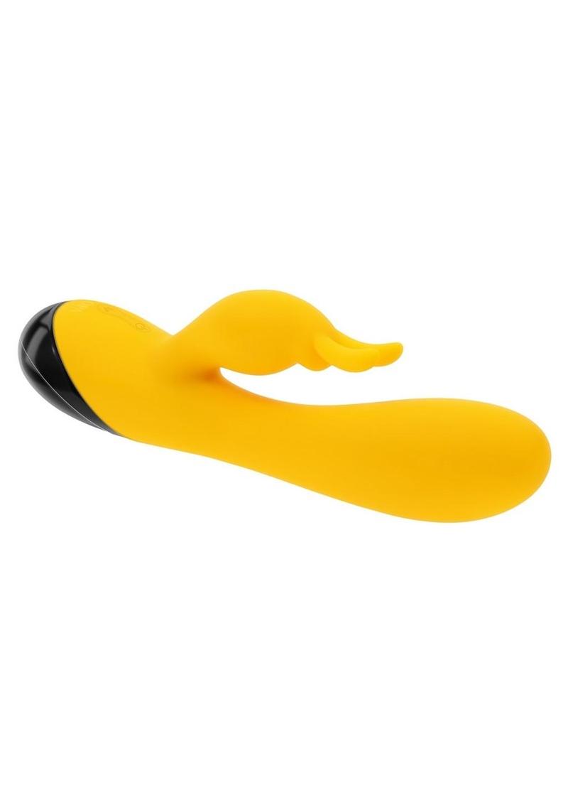 Selopa Buzzz Bunny Rechargeable Silicone Rabbit Vibrator - Yellow