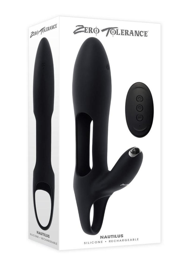 Zero Tolerance Nautilus Rechargeable Silicone Penis Sleeve - Black