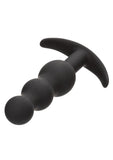Boundless Vibrating Beaded Plug Rechargeable Silicone Anal Plug - Black