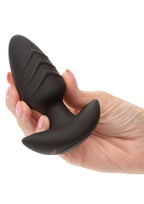 Rock Bottom Vibrating Rotating Probe Rechargeable Silicone Anal Vibrator - Black