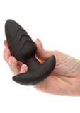 Rock Bottom Vibrating Rotating Probe Rechargeable Silicone Anal Vibrator - Black