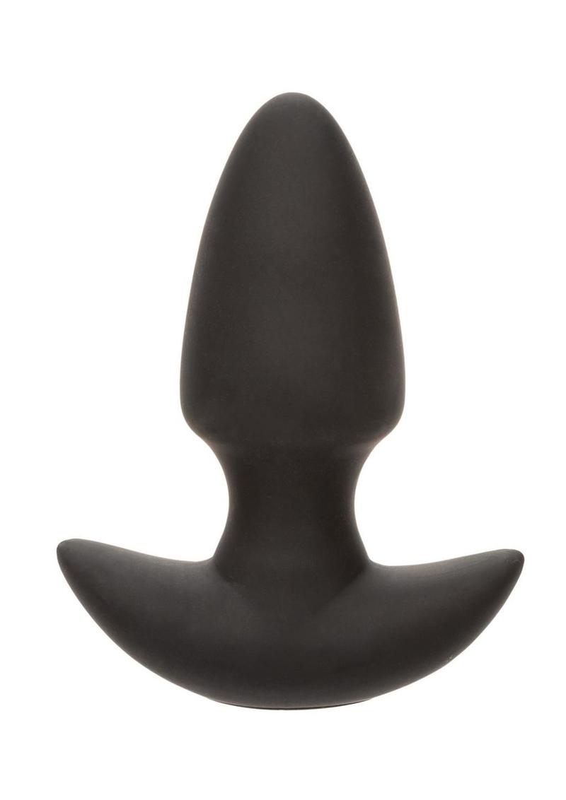 Rock Bottom Vibrating Thrusting Probe Rechargeable Silicone Anal Vibrator - Black