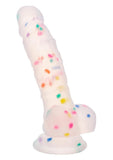 Silicone Studs Party Boy Dong with Suction Cup 5.25in - Multicolor